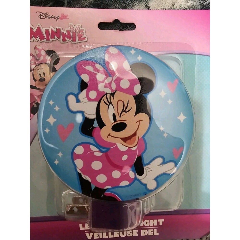 Night Light MINNIE MOUSE Winking With Stars Pinn Disney Plug In